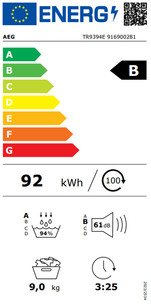 Džiovyklė  TR9394E
