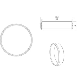 Kaitlentės priedas  Female connection round shape D150