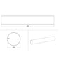 Kaitlentės priedas  Pipe round shape (D150), 1m