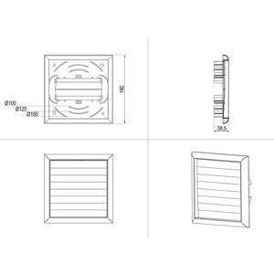 Kaitlentės priedas  External grid with gravity flaps