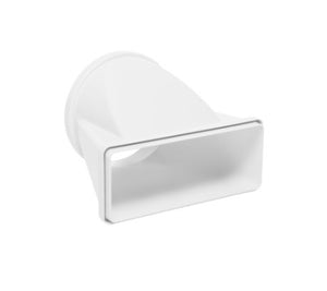 Kaitlentės priedas  Horizontal connection from rectangular (220x90) to round shape (D150)