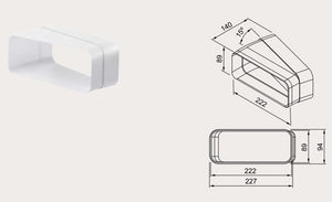 Gartraukis  Horizontal 15° bend pipe (AIR-DUCT SYSTEM) for 340.0708.968, 340.0708.975