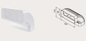 Gartraukio priedas  Pipe 150 vertical 90° bend (AIR-DUCT SYSTEM) for 340.0708.968, 340.0708.975