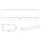 Kaitlentės priedas  Pipe rectangular shape (220x90), 1m