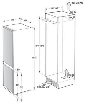 Šaldytuvas  NRKI619D61WFE