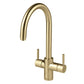 Maišytuvas  J-shape 3N1 Tap Brushed Gold J3N1BG