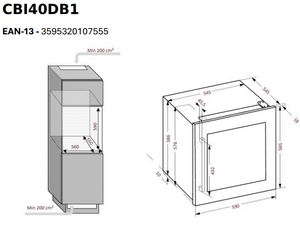 Vyno šaldytuvas  CBI40DB1