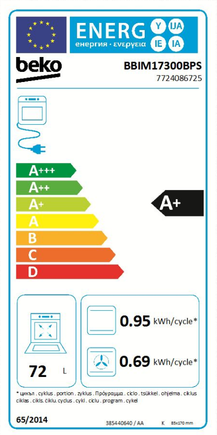 Orkaitė Beko BBIM17300BPS