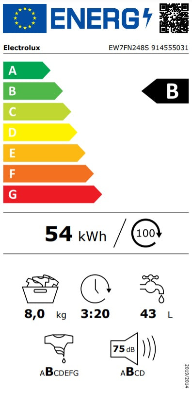 Skalbyklė Electrolux EW7FN248S