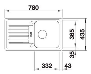 Plautuvė  FAVOS 45 MINI Black  O.AF