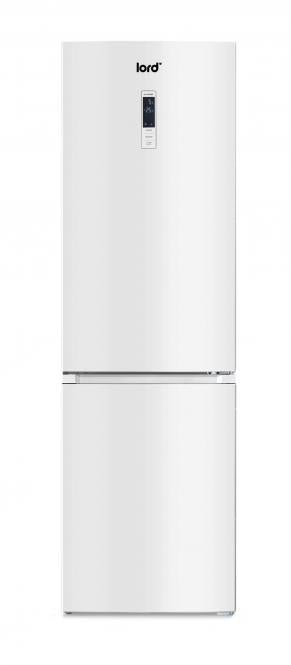 201 cm aukščio baltos spalvos šaldytuvas su šaldikliu apačioje Lord C7 5.GN