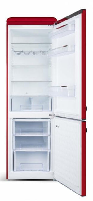 Laisvai pastatomas RETRO stiliaus šaldytuvas-šaldiklis ETA253190030E Storio,raudonas 192 cm