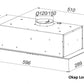 Juodos spalvos į spintelę montuojamas gartraukis Lord O4 60 cm