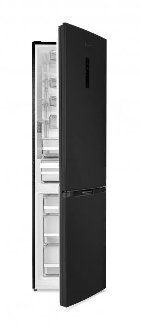 201 cm aukščio juodos spalvos šaldytuvas su šaldikliu apačioje Lord C4 5.GN