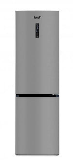 201 cm aukščio pilkos spalvos šaldytuvas su šaldikliu apačioje Lord C6 5.GN