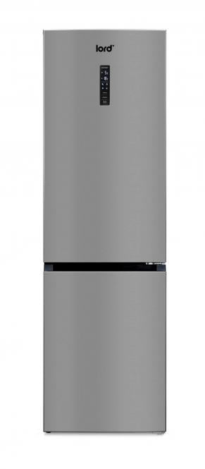 201 cm aukščio pilkos spalvos šaldytuvas su šaldikliu apačioje Lord C6 5.GN