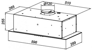 Pilkos/sidabrinės  spalvos į spintelę montuojamas gartraukis Lord O3 60 cm