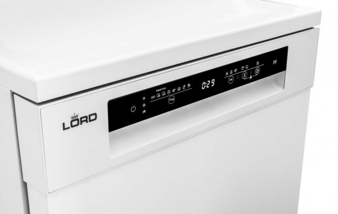 60 cm pločio baltos spalvos laisvai pastatoma indaplovė Lord D3 3.GN